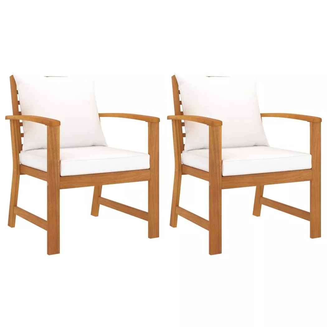 VidaXL - Gartenstuhl akazienholz, One Size, Light Beige