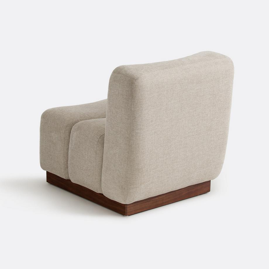 La Redoute Intérieurs Fauteuil bas tissu texturé Podo  