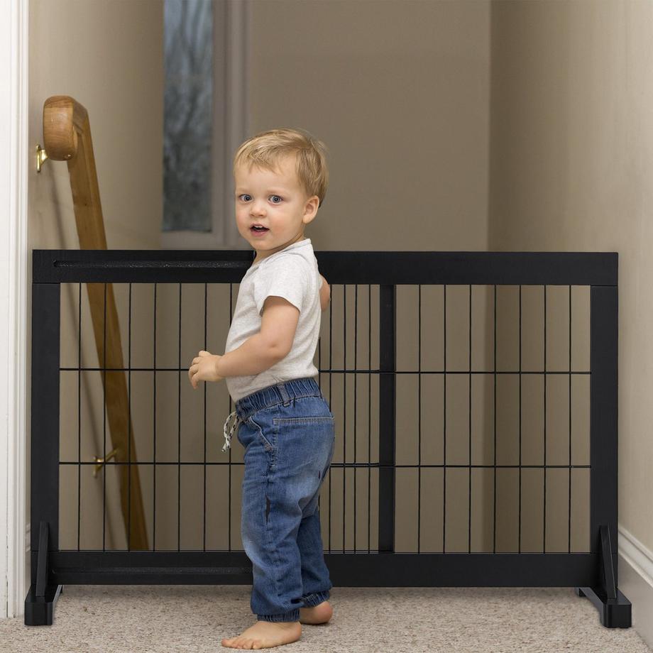 B2X  Portail de sécurité rétractable noir 