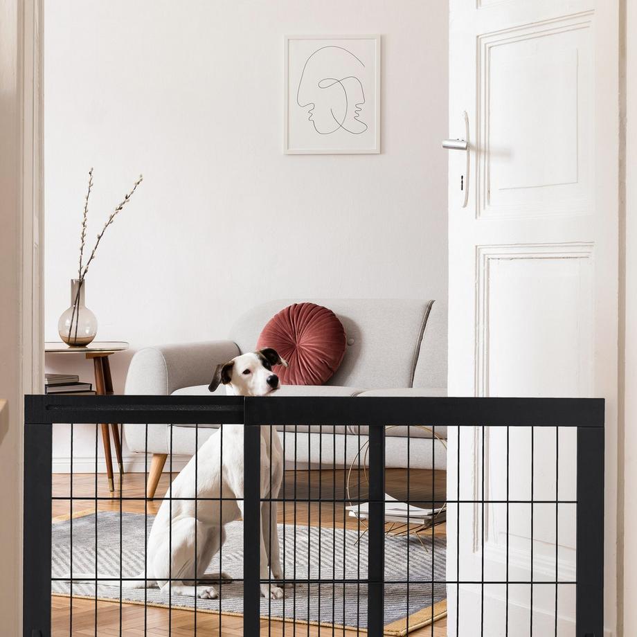 B2X  Portail de sécurité rétractable noir 