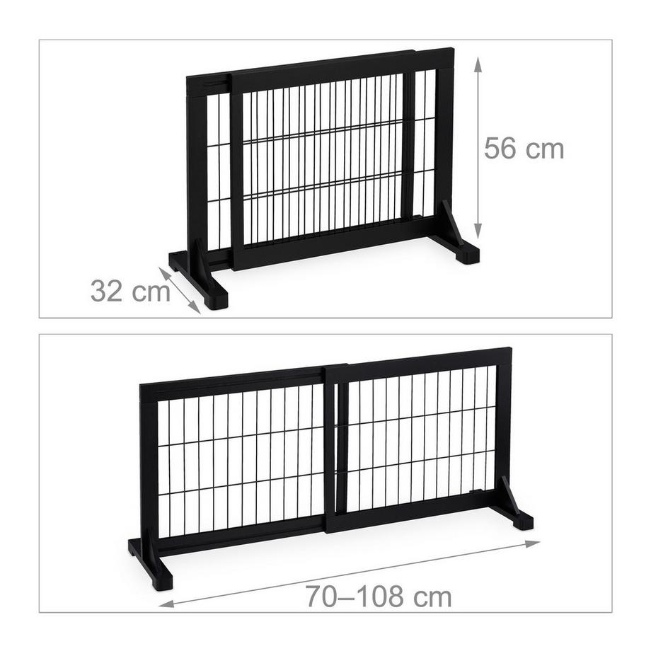 B2X  Portail de sécurité rétractable noir 