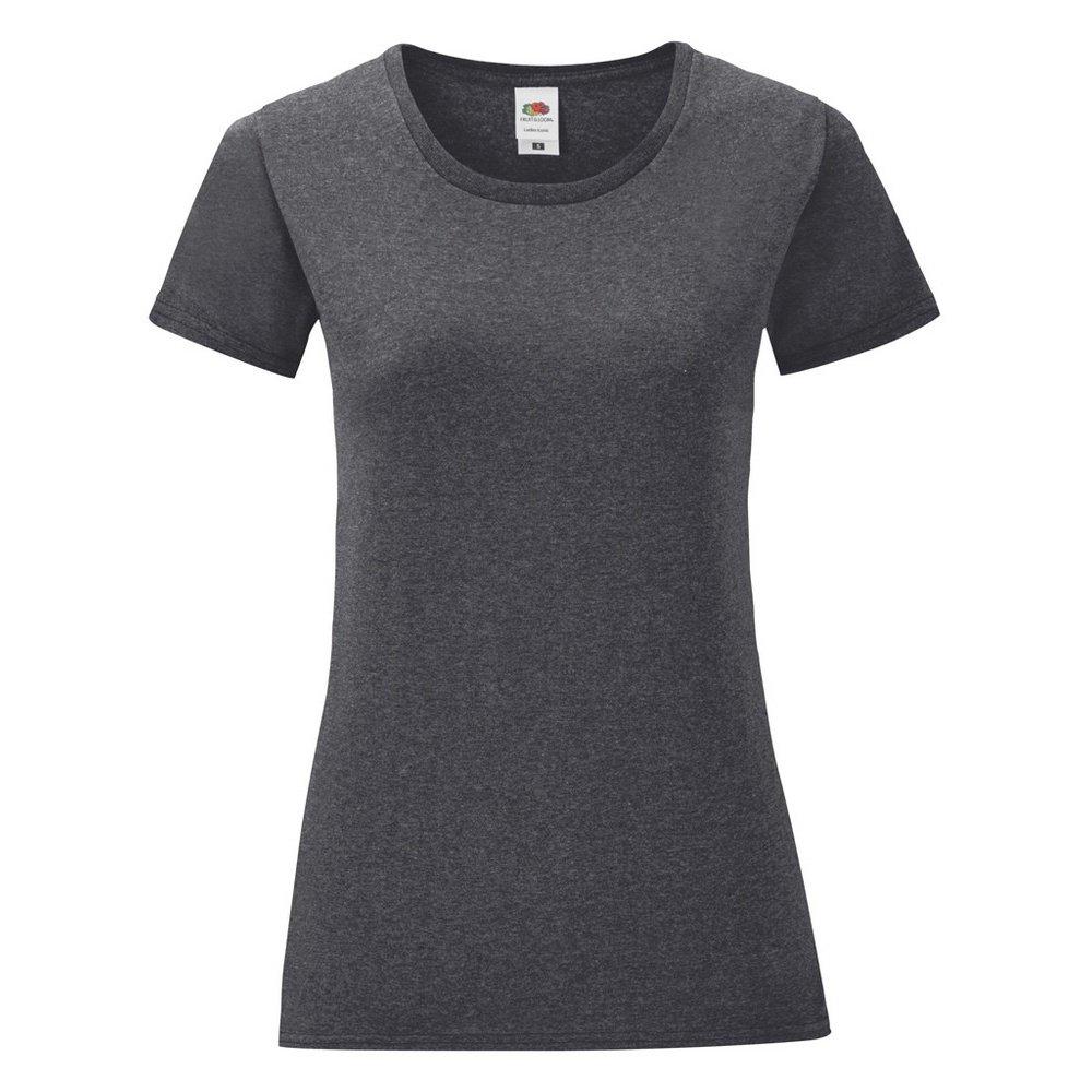 Image of Tshirt Iconic, Kurzärmlig Damen Taubengrau L