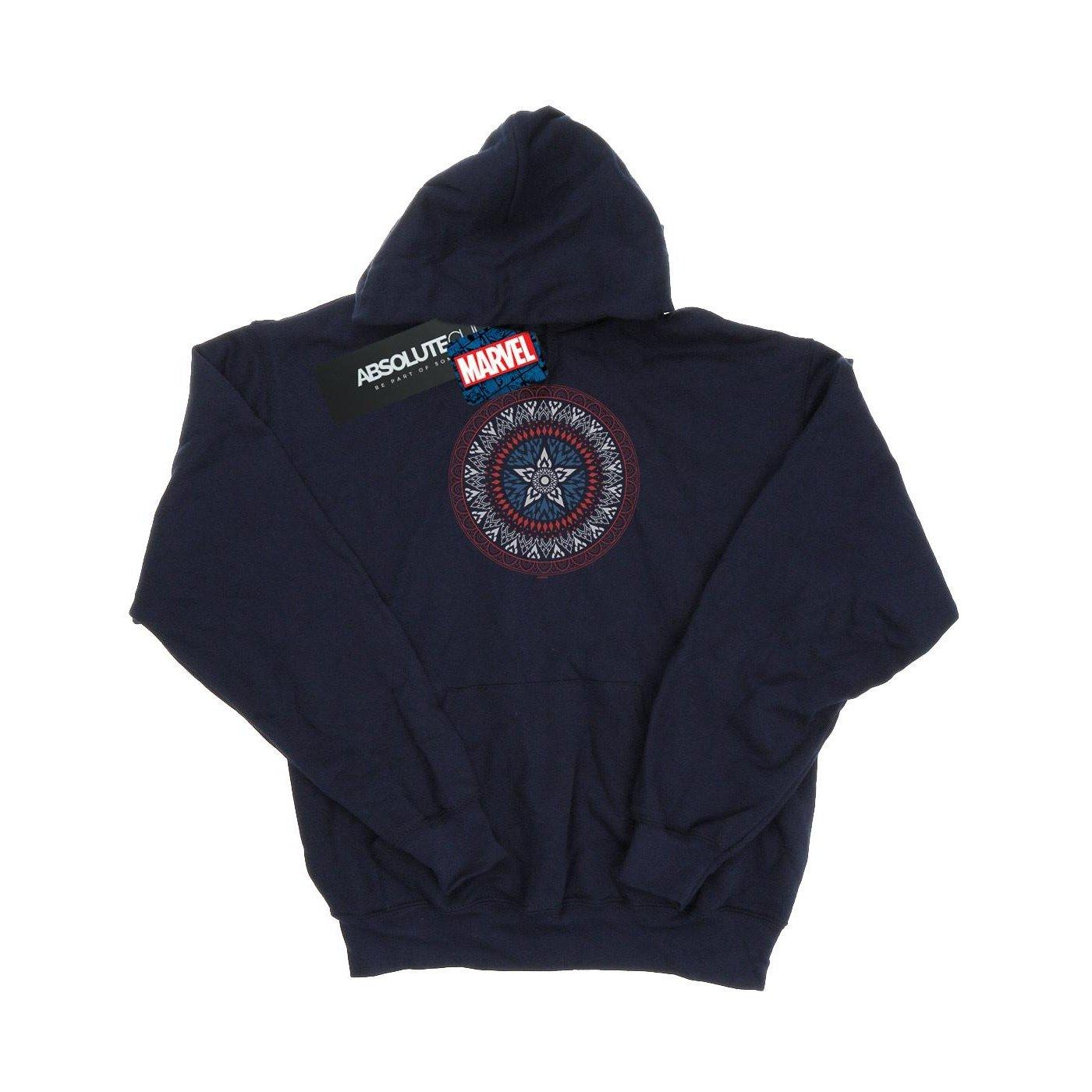 Image of Captain America Ornamental Shield Kapuzenpullover Mädchen Marine 152-158