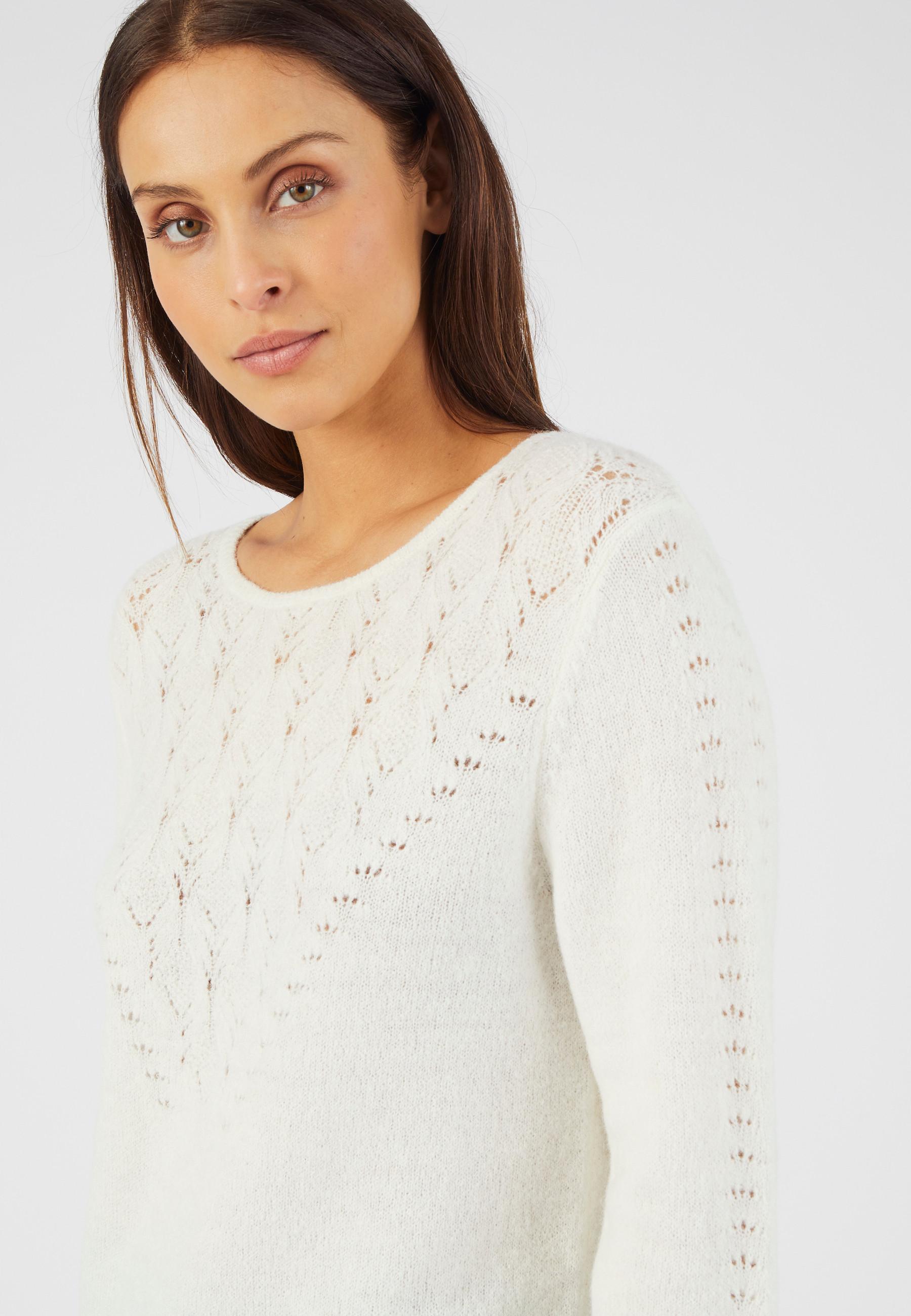 Damart  Pullover Ajourstrick Alpaka-Mix 