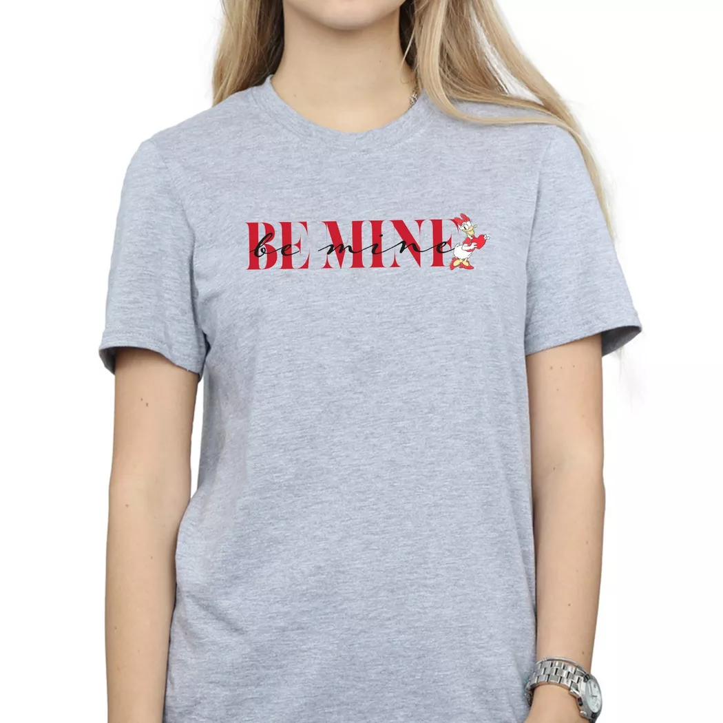 Disney - Be Mine TShirt Valentinstag, per donna, Grigio, Größe 4XL
