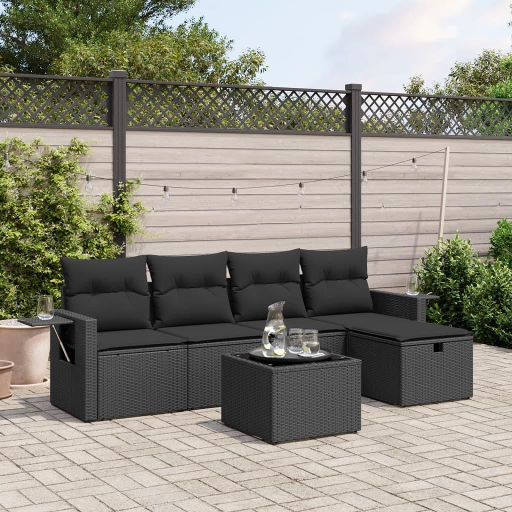 VidaXL set divano da giardino Polirattan  