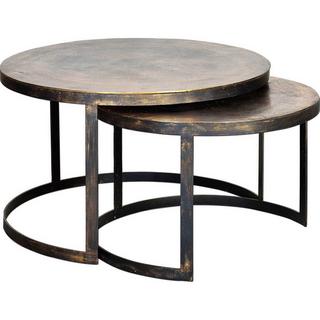 mutoni Table basse ronde bronze (set de 2)  