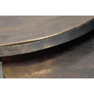 mutoni Table basse ronde bronze (set de 2)  