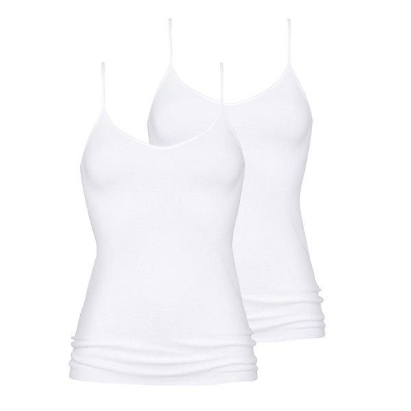 Image of 2er Pack Noblesse - Spaghetti Top Damen Weiss L