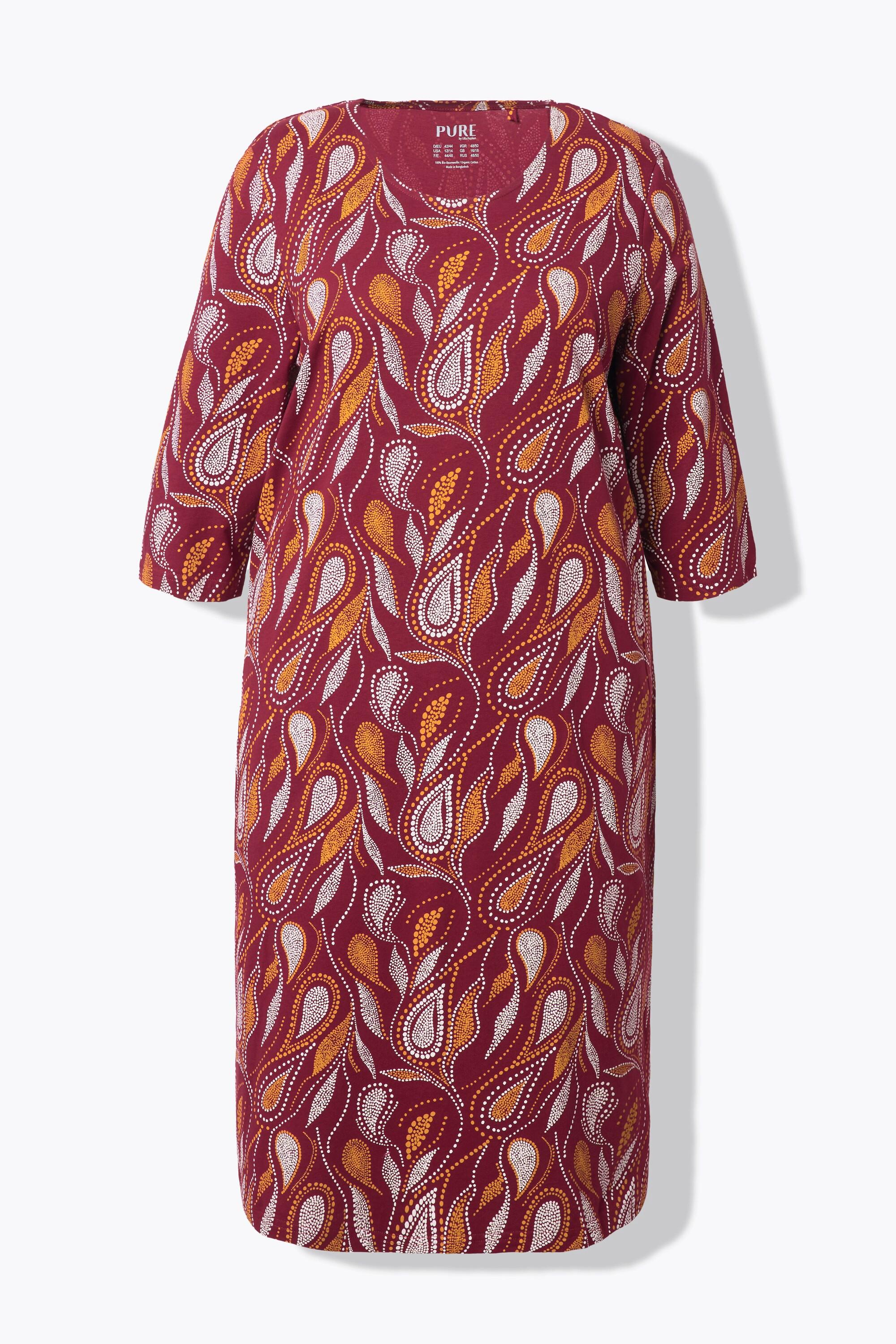 Ulla Popken Camicia da notte Paisley Girocollo Maniche 3/4  