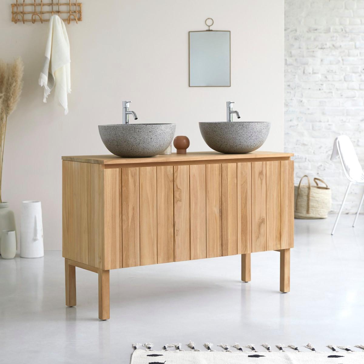 Tikamoon Mobile da bagno in teak massello 120 cm Jill  