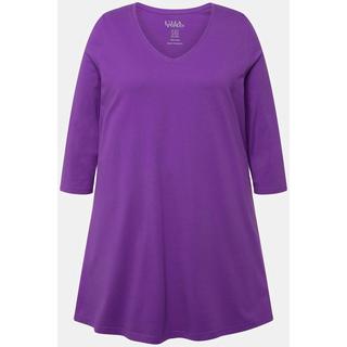 Ulla Popken  Maglia lunga con scollo a V, maniche a 3/4 e taglio svasato 