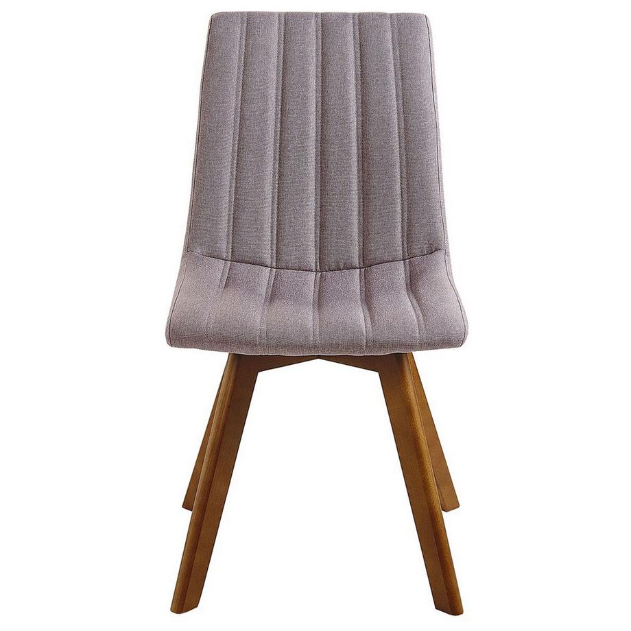 Beliani Lot de 2 chaises de salle à manger en Tissu Rétro CALGARY  