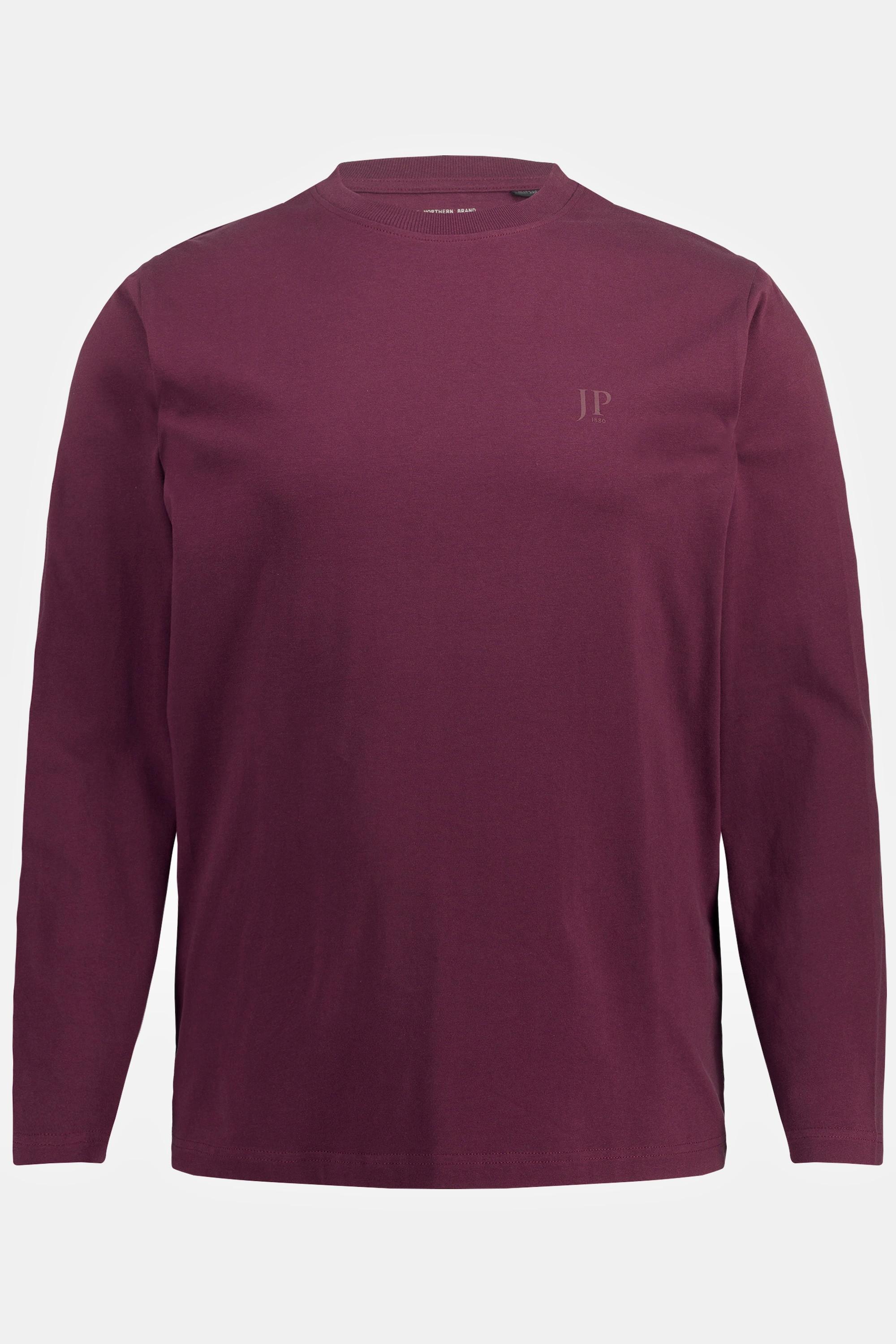 JP1880  T-shirt à manches longues Basic rouge vin foncé 