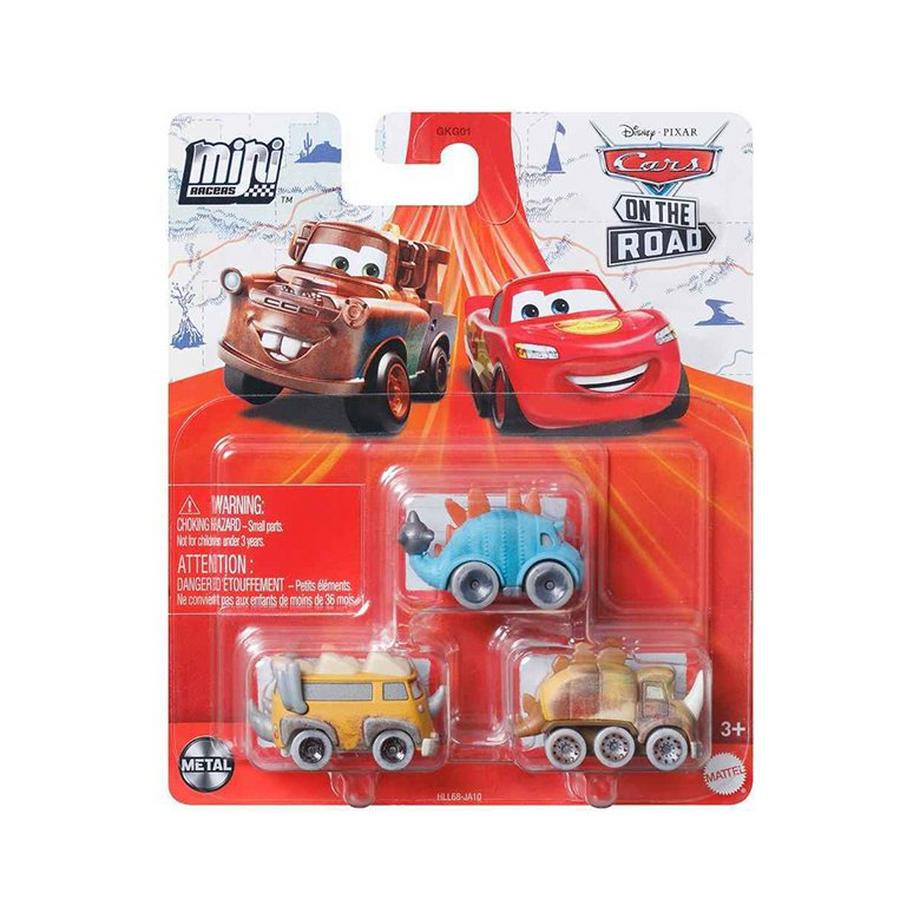   Disney Cars 3er-Pack Quadra-Torquosaur, Westfalanapus & Clankylosaurus (MiniRacers) 