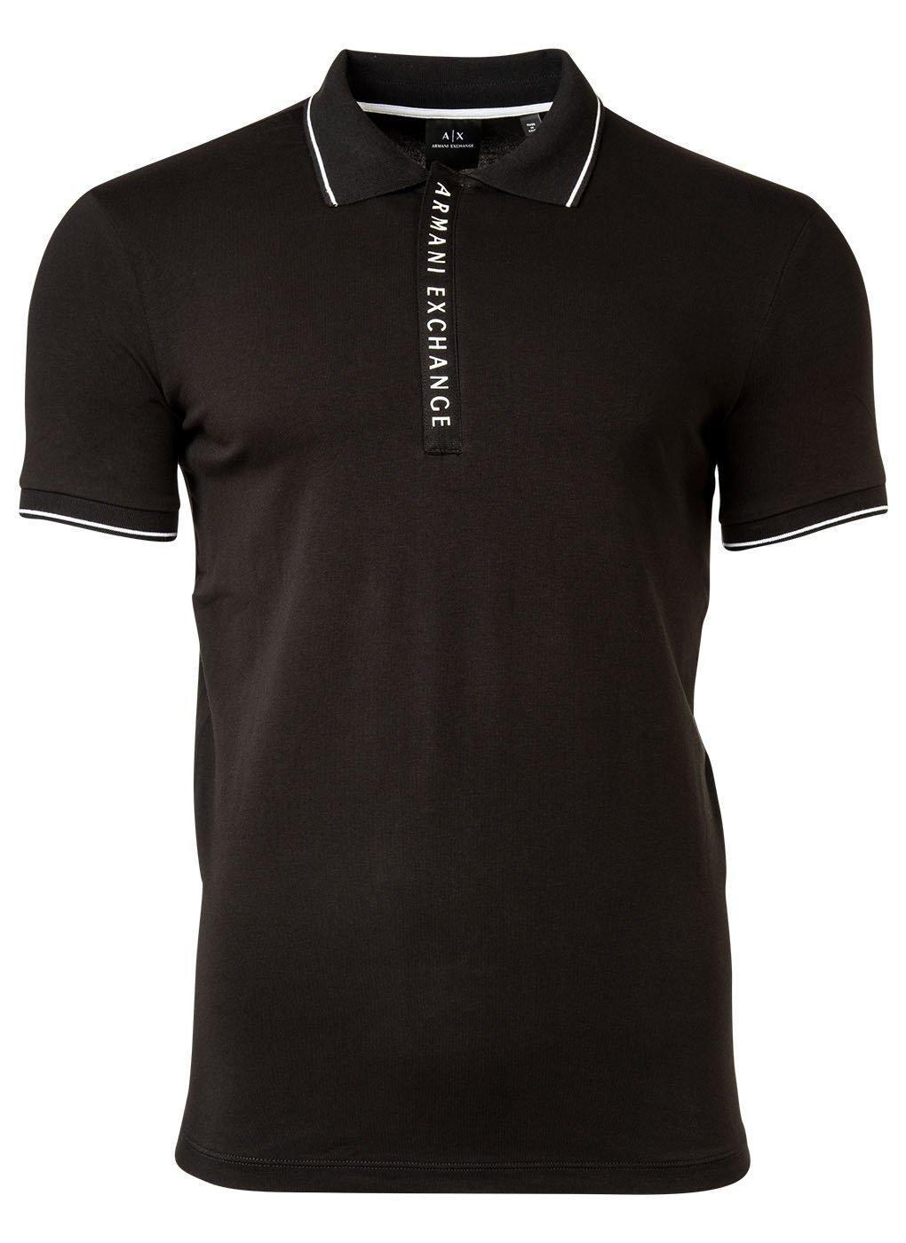 Image of Poloshirt Bequem Sitzend Herren Schwarz XL