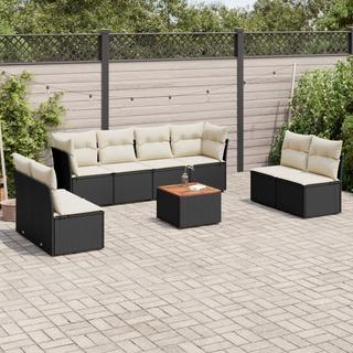 VidaXL set divano da giardino Polirattan  