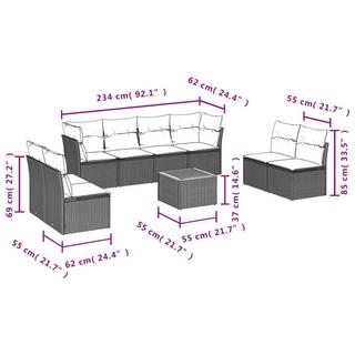 VidaXL Garten sofagarnitur poly-rattan  