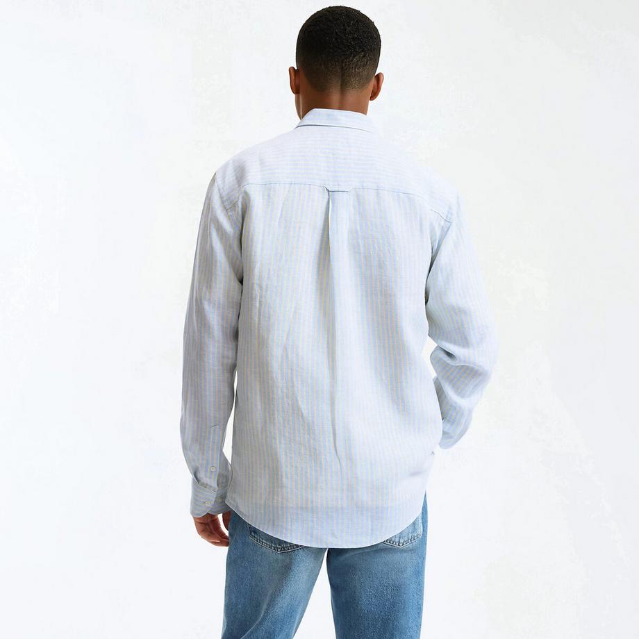 La Redoute Collections Camicia a maniche lunghe in lino taglio dritto  