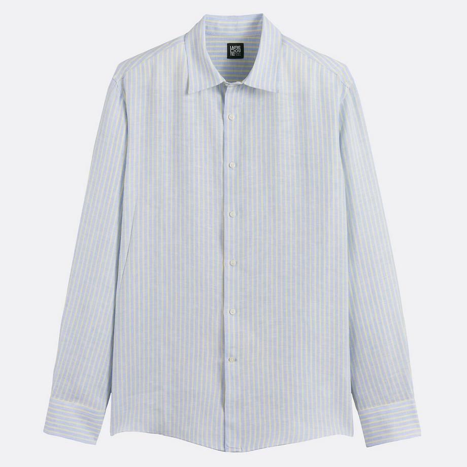 La Redoute Collections Camicia a maniche lunghe in lino taglio dritto  