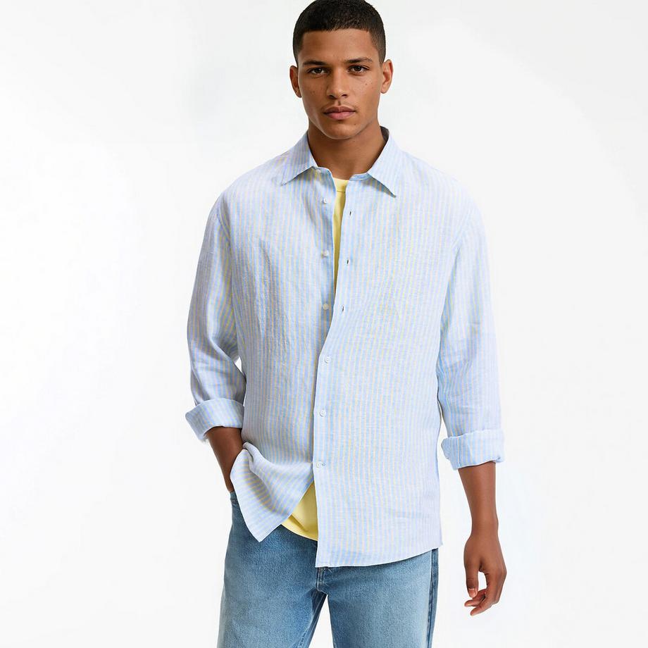 Chemise droite en lin