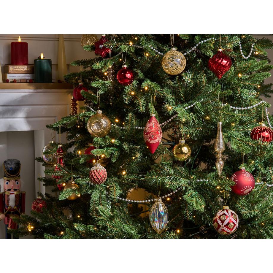 Beliani Lot de 50 boules en Verre Glamour SPARKLE  