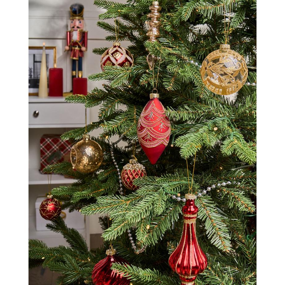 Beliani Lot de 50 boules en Verre Glamour SPARKLE  