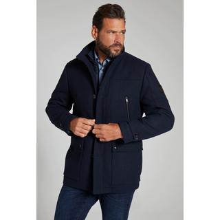 JP1880 Veste en Laine Mélangée Déperlante Empiècement à Chevrons Col Montant  