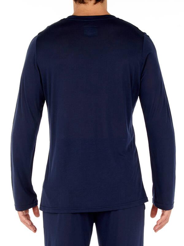 HOM Cocooning Modal Langarm V-Neck Shirt  