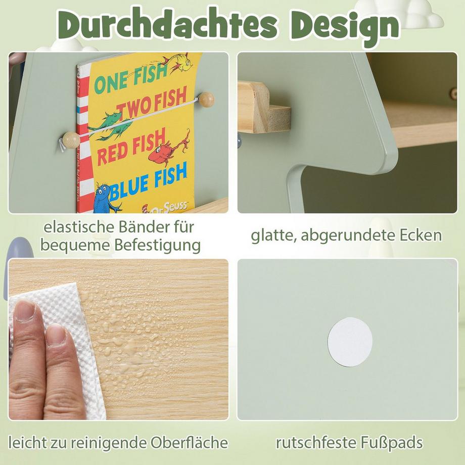 Northix Drehbares Kinderbücherregal, 4-stufig  