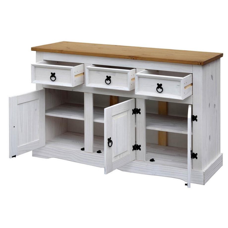 mutoni Sideboard Planta Kiefer weiss 130x45  