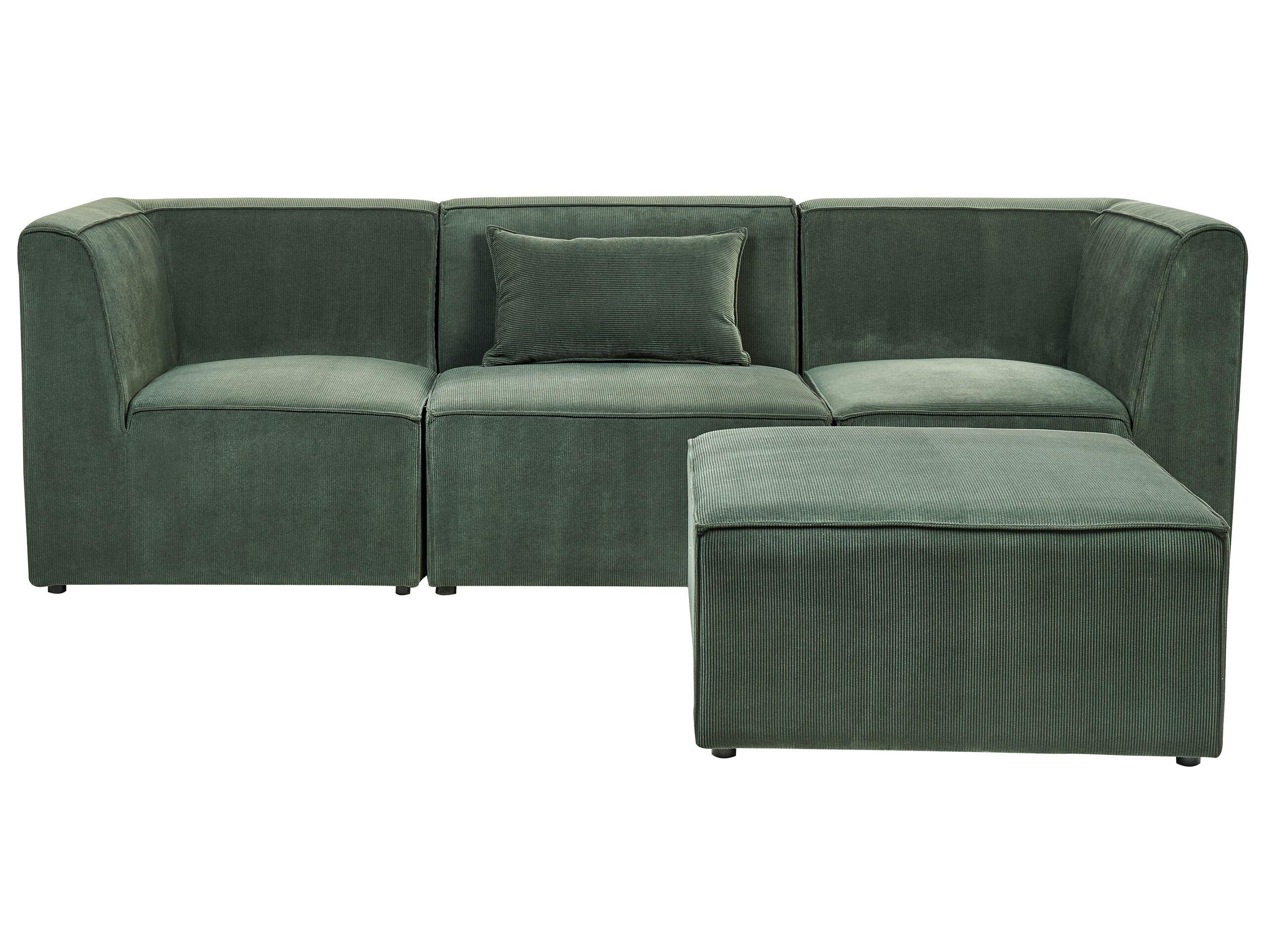 Beliani Sofa mit Ottomane aus Cord Modern LEMVIG  