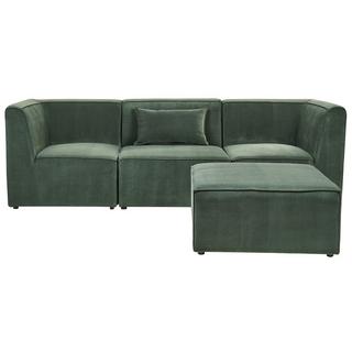 Beliani Sofa mit Ottomane aus Cord Modern LEMVIG  