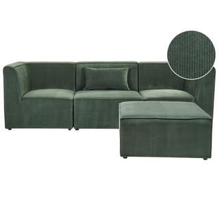 Beliani Sofa mit Ottomane aus Cord Modern LEMVIG  