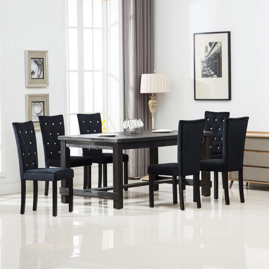 VidaXL Chaise de salle à manger tissu  