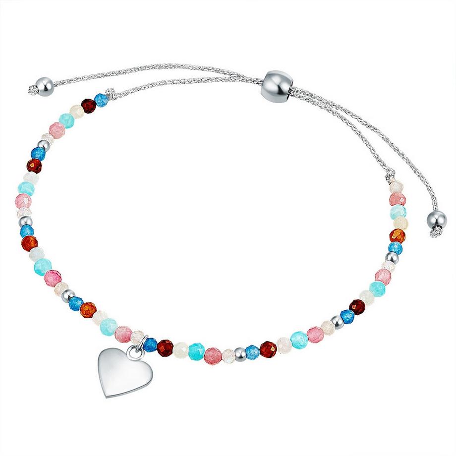 Armband Edelstahl Textil (silber)