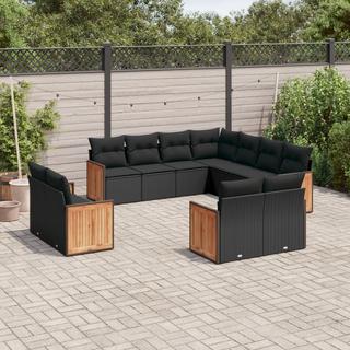 VidaXL set divano da giardino Polirattan  