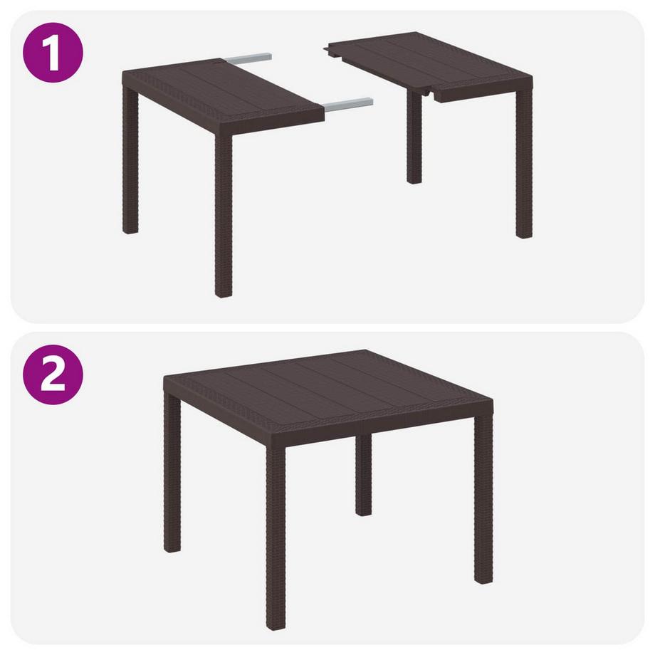 VidaXL Set de repas de jardin polypropylène  