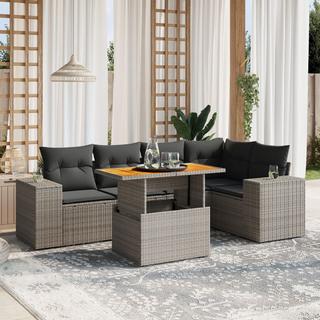 VidaXL set divano da giardino Polirattan  