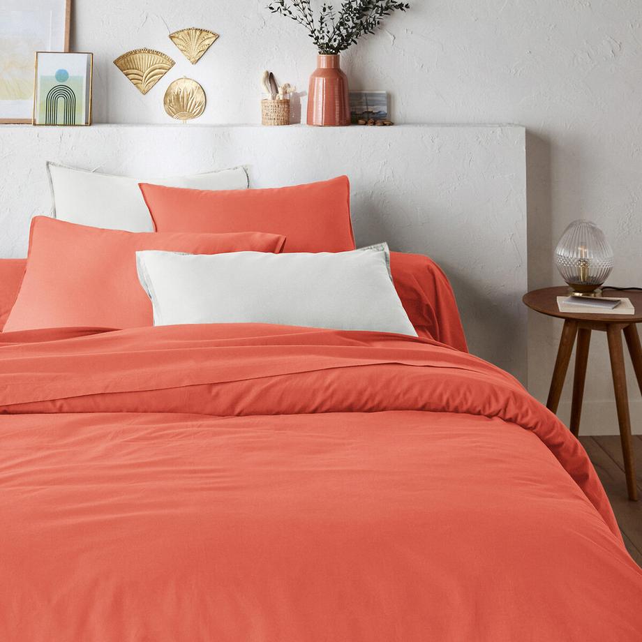 La Redoute Intérieurs Scenario Housse de couette unie en coton lavé  