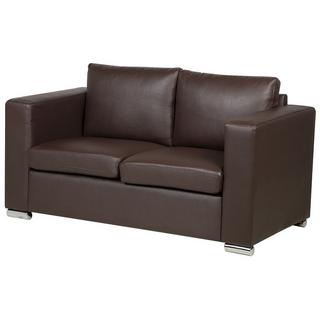 Beliani 2 Sitzer Sofa aus Spaltleder Industriell HELSINKI  