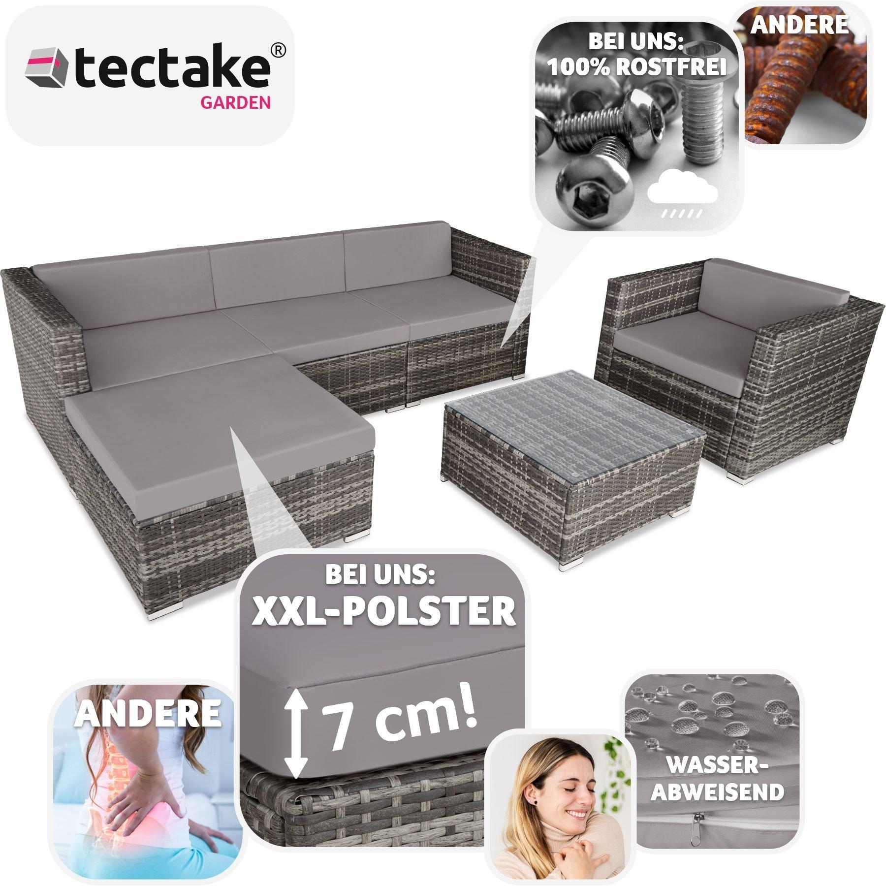 Tectake Set in rattan Milano  