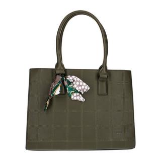 Gallantry  Borsa shopper con foulard verde kaki 