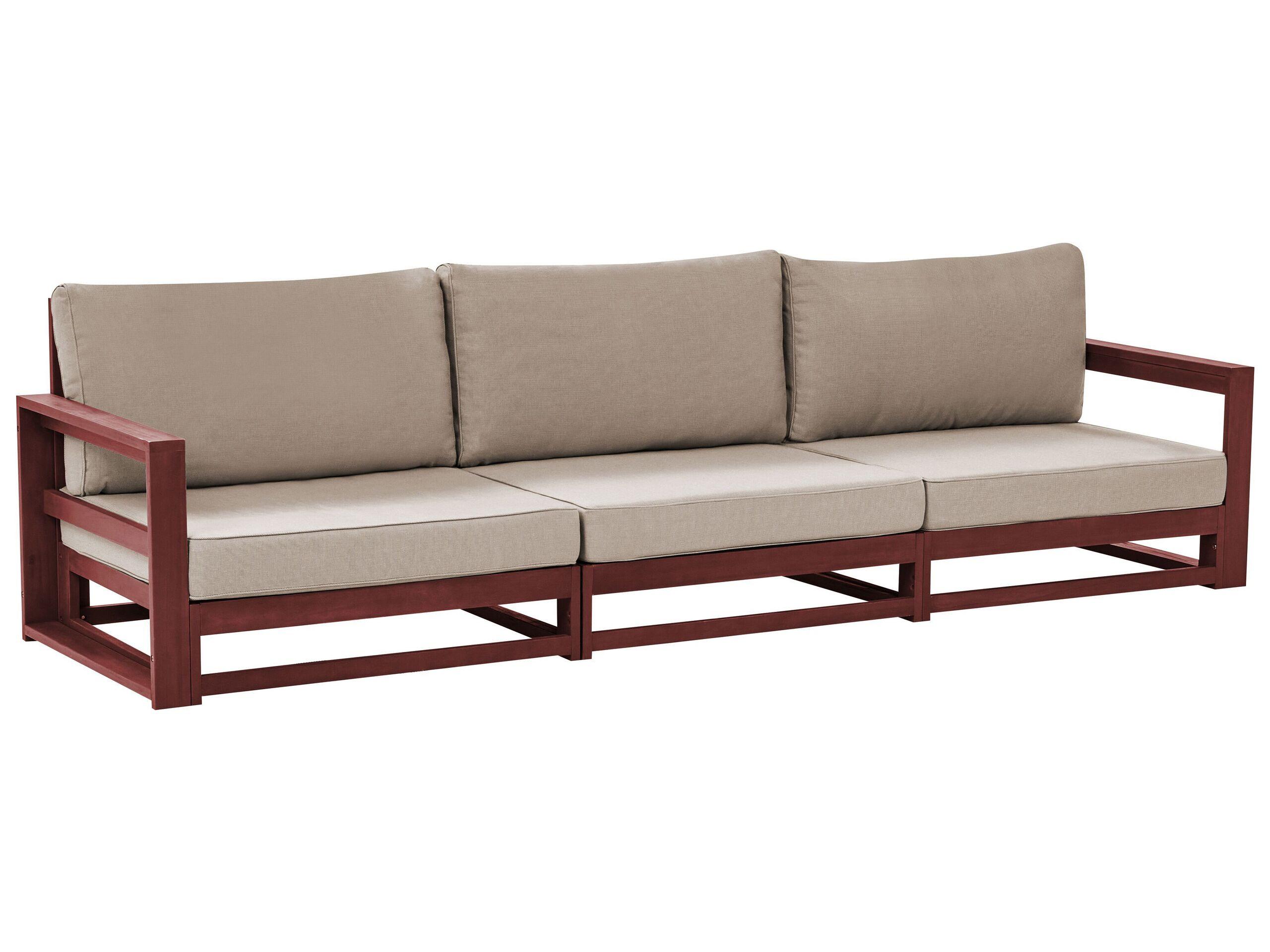 Image of 3 Sitzer Sofa aus Akazienholz Modern TIMOR 3 Sitzer Sofa aus Akazienholz Modern TIMOR
