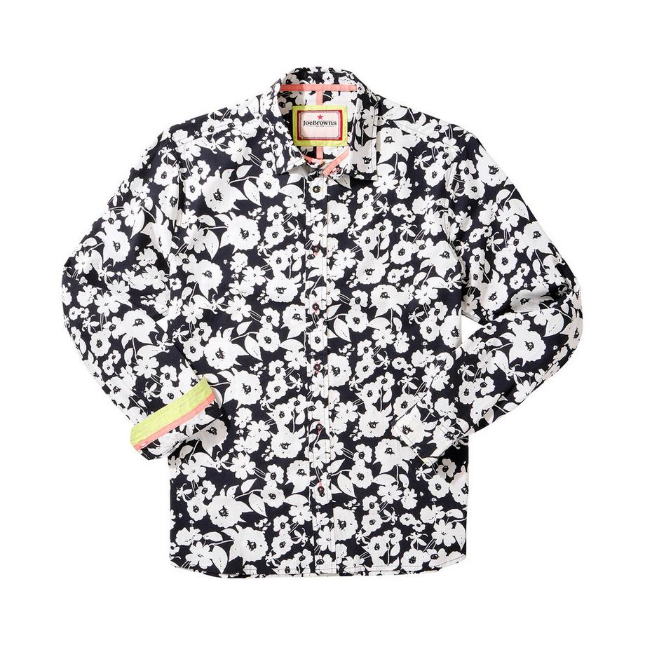 Joe Browns Monochromes Langarmhemd mit Blumenmuster  