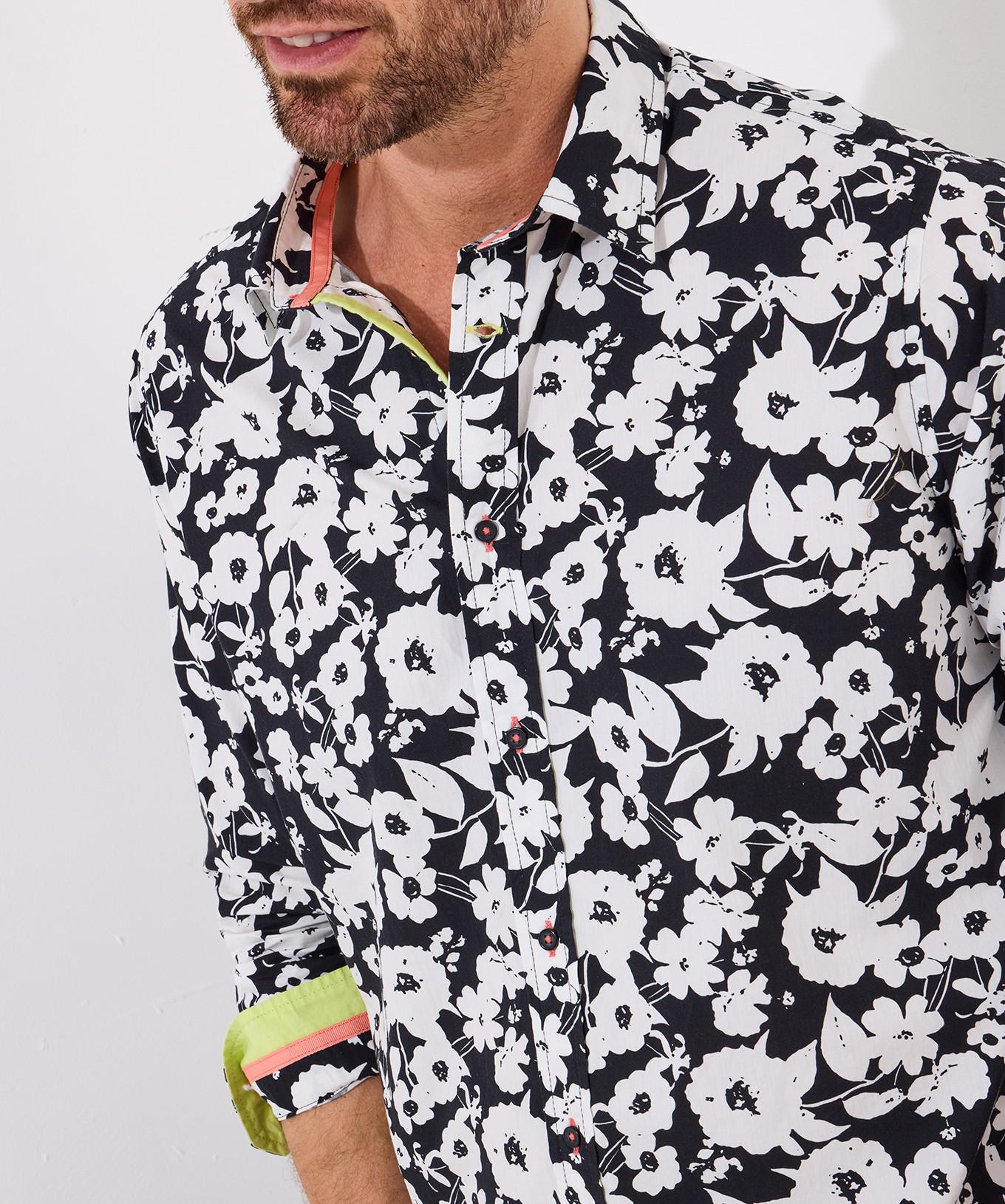 Joe Browns Camicia Monocromatica a Maniche Lunghe con Motivo Floreale  