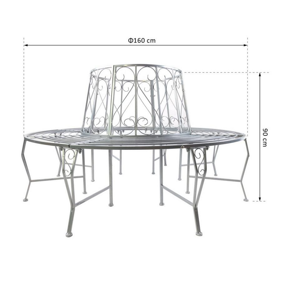 Northio Panchina Per Alberi Panchina Rotonda Panchina Da Giardino A 360° Panchine Per Alberi In Metallo ∅160 Cm  