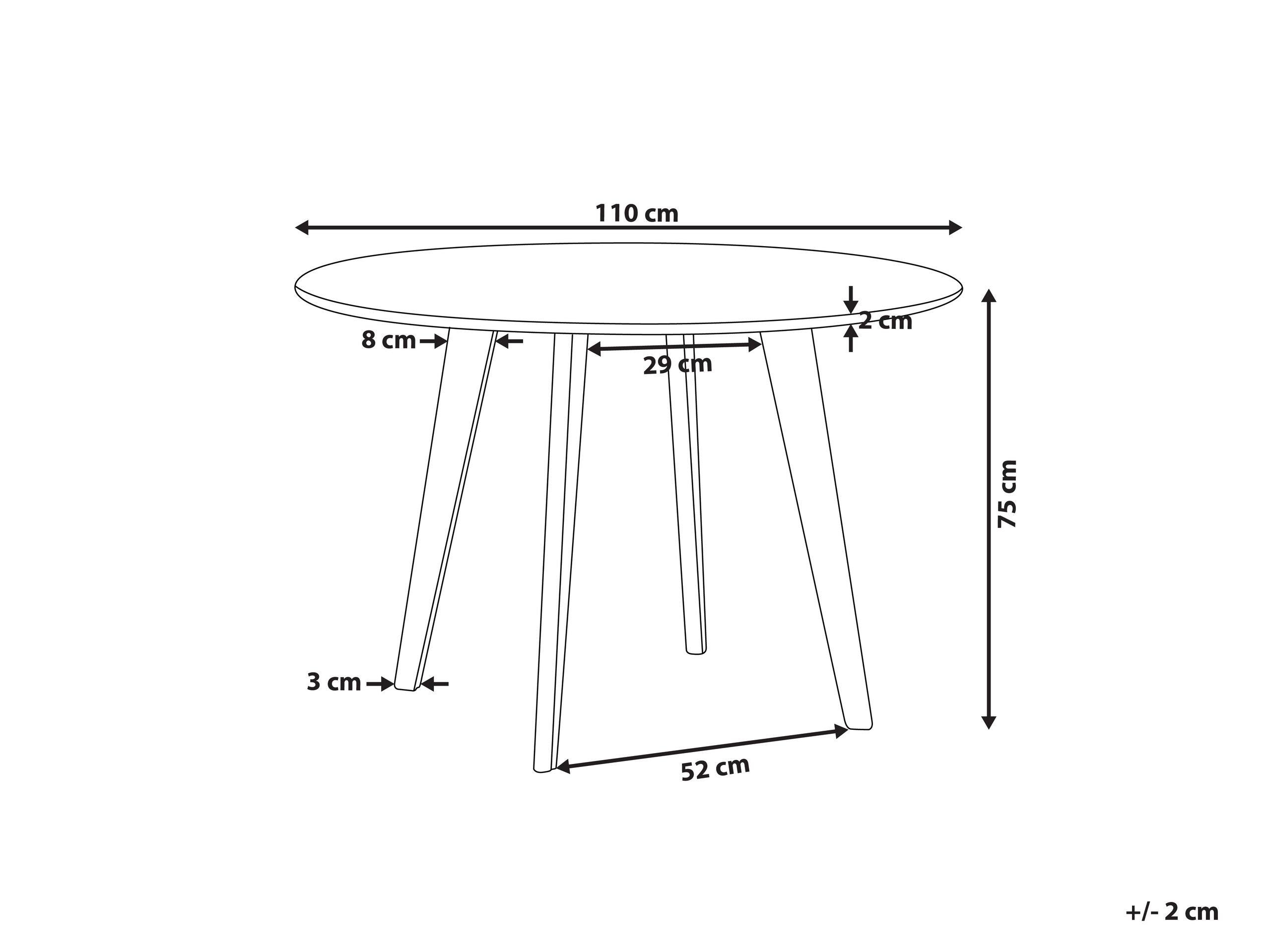 Beliani Esstisch aus MDF-Platte Modern MOSBY  