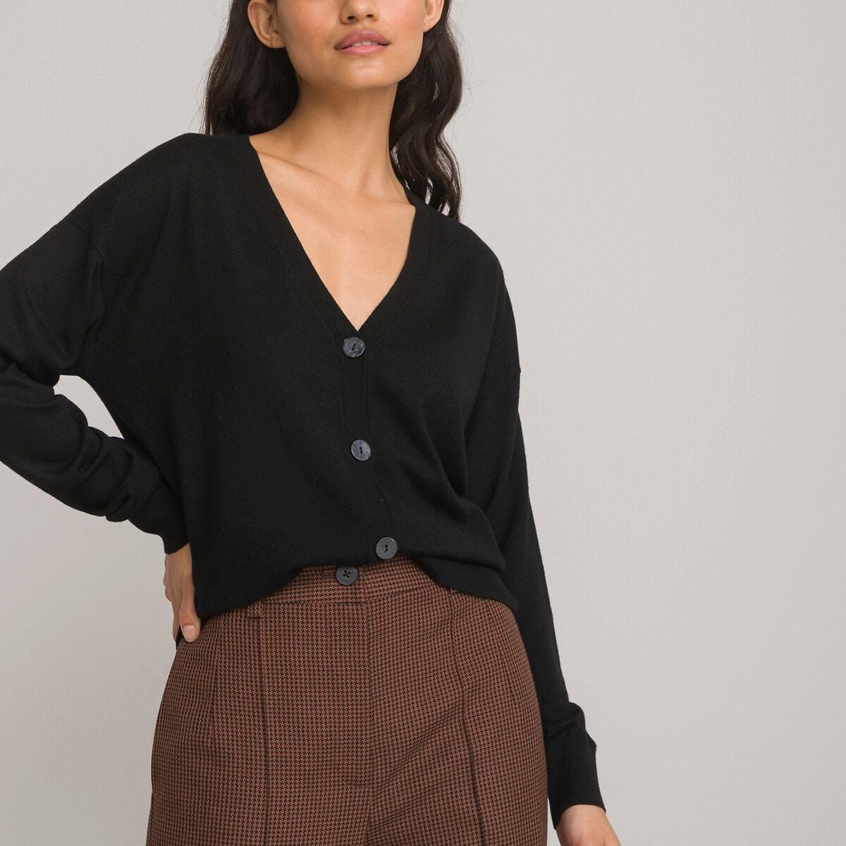 Image of Strickjacke Damen Schwarz XXL