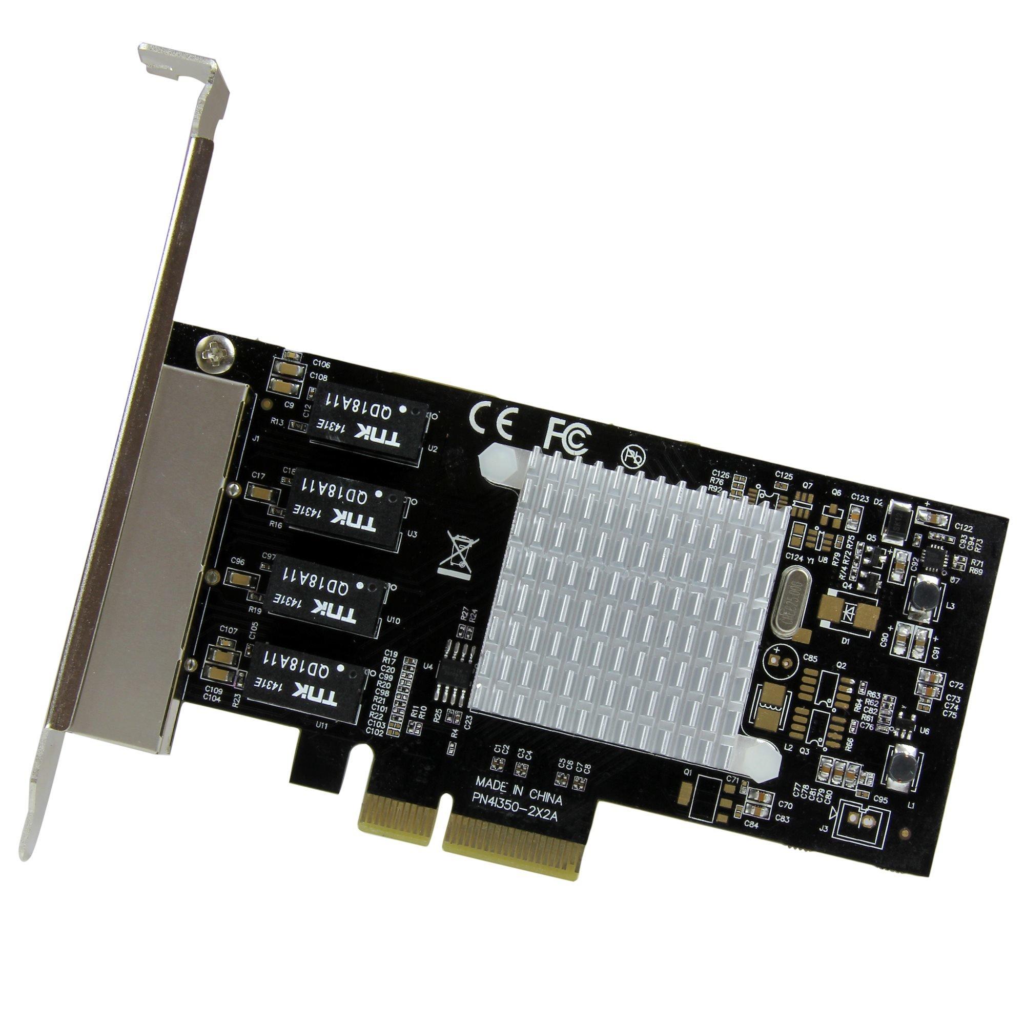 STARTECH.COM  Carte réseau PCI Express à 4 ports Gigabit Ethernet avec chipset Intel I350 